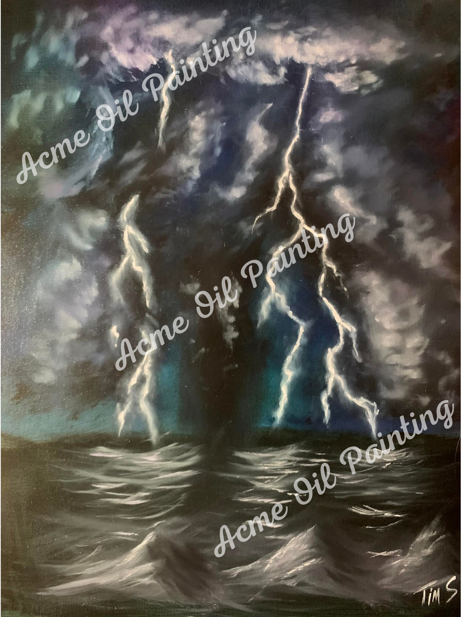 Sea Storm Time Lapse Oil Painting