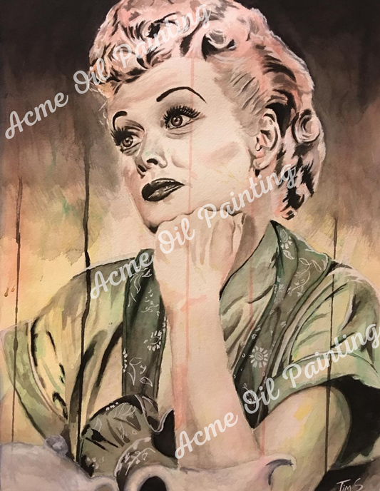 Lucille Ball Watercolor Print