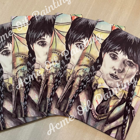 Wednesday Addams Watercolor Print