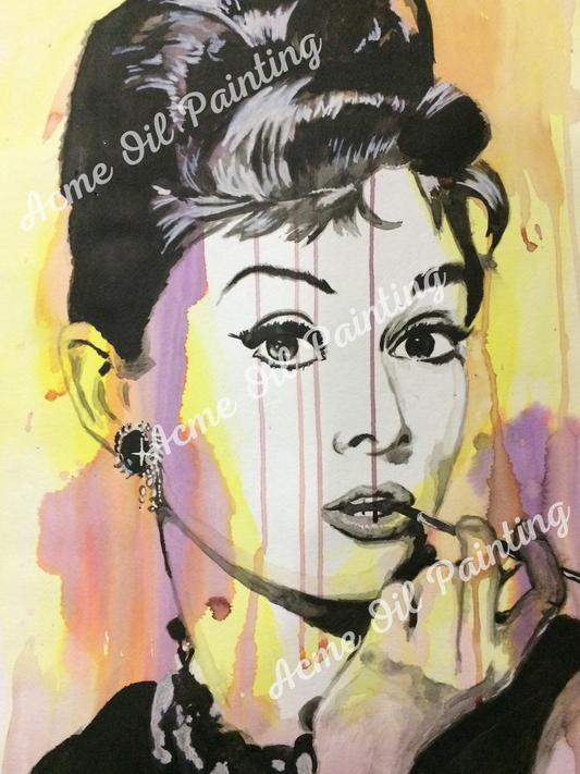 Audrey Hepburn #1 Watercolor Print