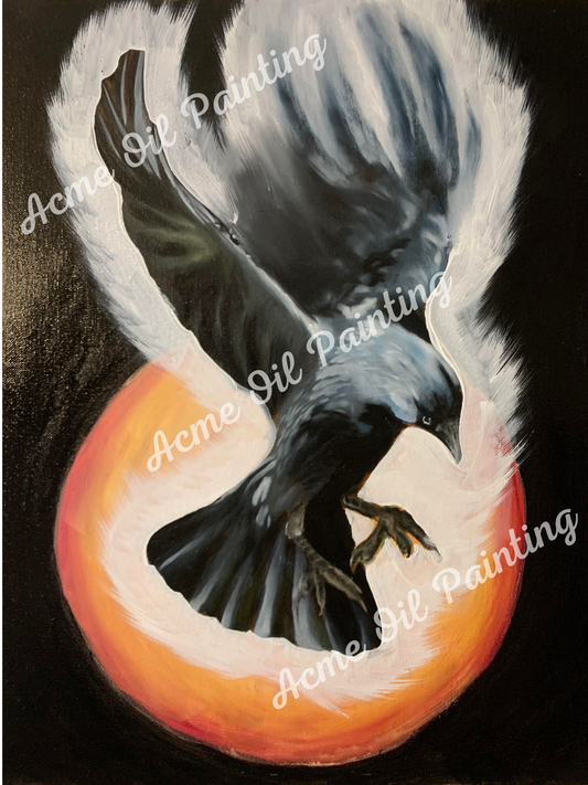 Crow #2 Oil Painting