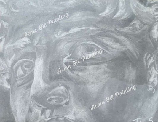 David Framed Graphite Drawing