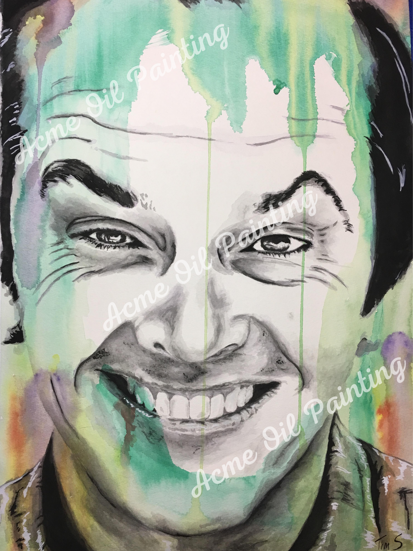 Jack Nicholson Watercolor Print