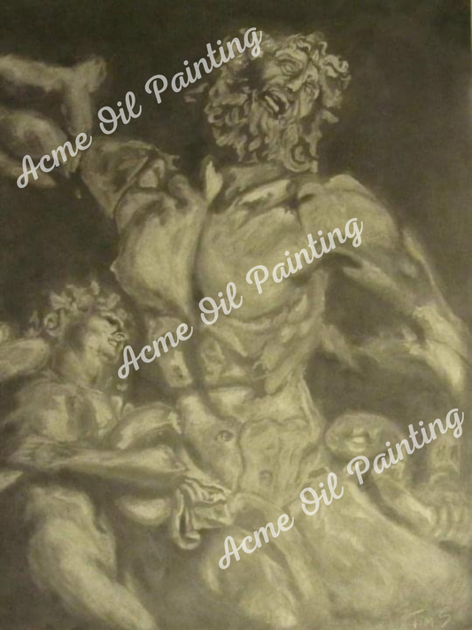 Laocoön Framed Graphite Drawing