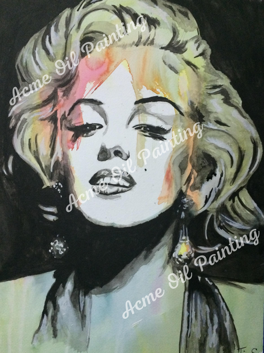 Marilyn Monroe Watercolor Print
