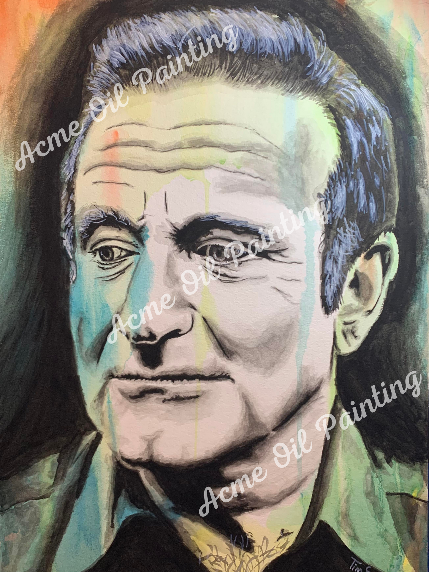 Robin Williams Watercolor Print
